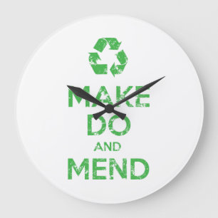 Make Do and Mend Large Clock