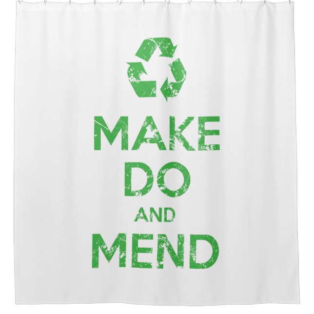 Make Do and Mend Shower Curtain (Front)