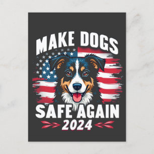 Make Dogs Safe Again Trump Vance American Election Announcement Postcard