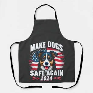 Make Dogs Safe Again Trump Vance American Election Apron