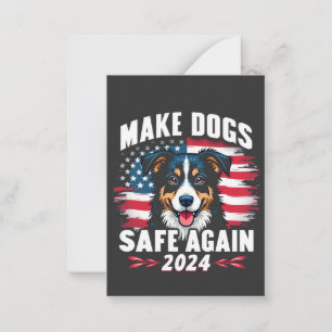 Make Dogs Safe Again Trump Vance American Election Card