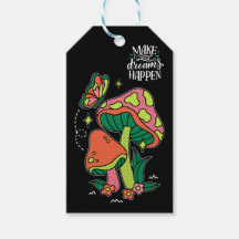 Make Dreams Happen | Colourful Mushrooms Butterfl