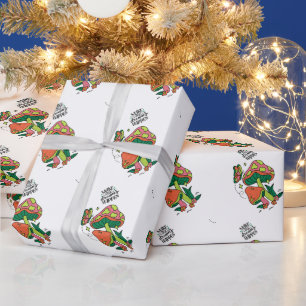 Make Dreams Happen Colourful Mushrooms Butterfl Wrapping Paper