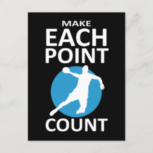 Make Each Point Count - Handball Postcard