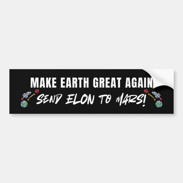 Make Earth Great Again Bumper Sticker (Front)