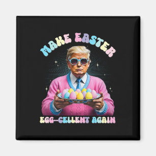 Make Easter Egg-cellent Again Funny Trump Bunny Sp Magnet