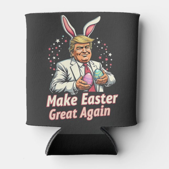 Make Easter great again Easter Trump Eggs  Can Cooler (Front)
