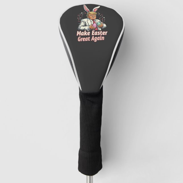Make Easter great again Easter Trump Eggs  Golf Head Cover (Front)