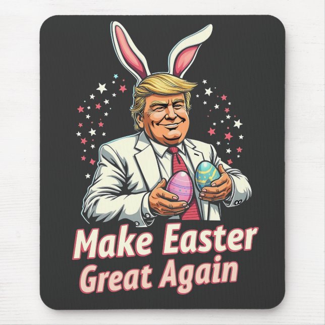 Make Easter great again Easter Trump Eggs  Mouse Pad (Front)