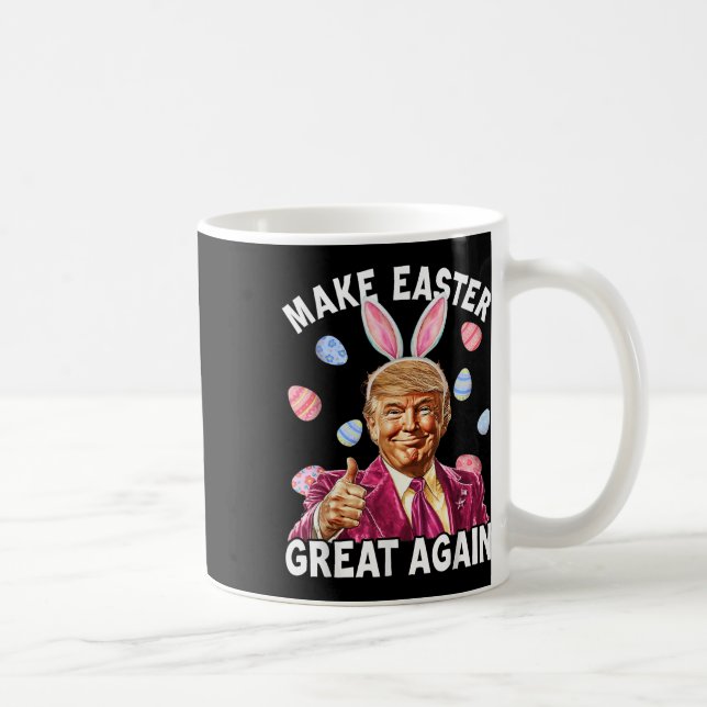 Make Easter Great Again Funny Trump Bunny Spring Coffee Mug (Right)