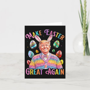 Make Easter Great Again Funny Trump Bunny Spring H Card