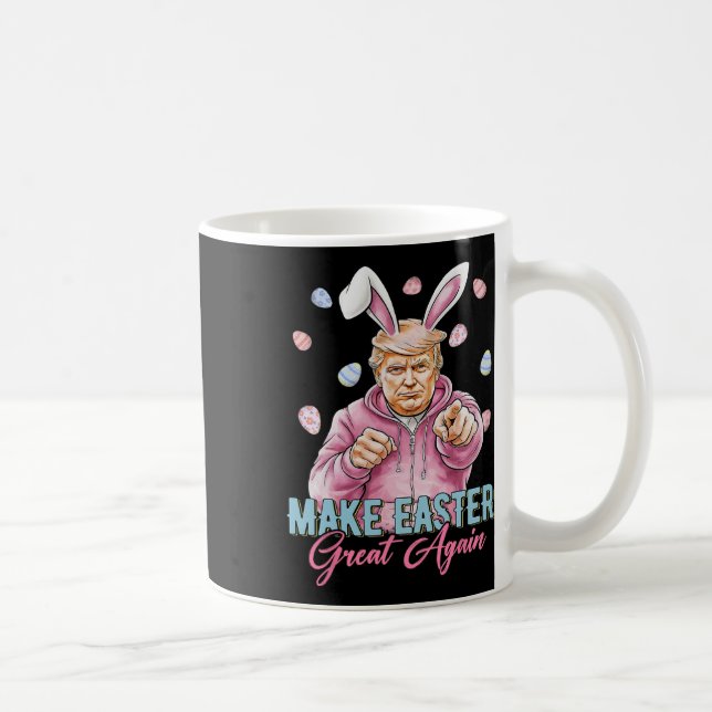 Make Easter Great Again Funny Trump Bunny Spring H Coffee Mug (Right)