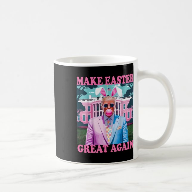 Make Easter Great Again Funny Trump Bunny Spring H Coffee Mug (Right)