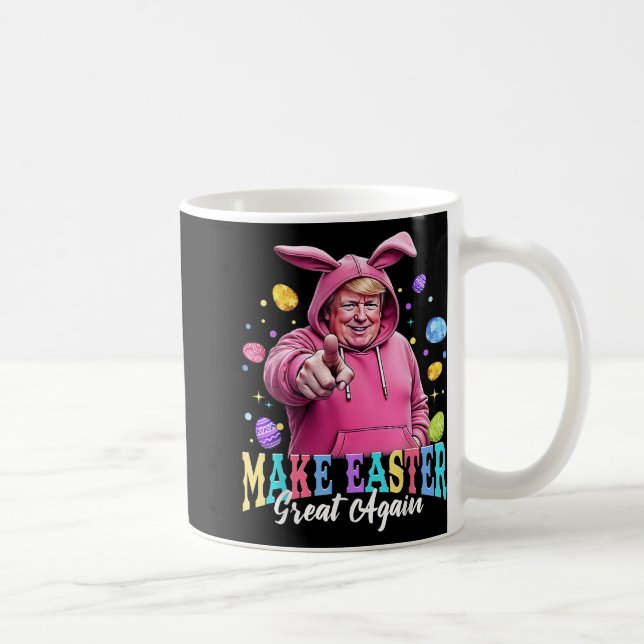 Make Easter Great Again Funny Trump Bunny Spring H Coffee Mug (Right)