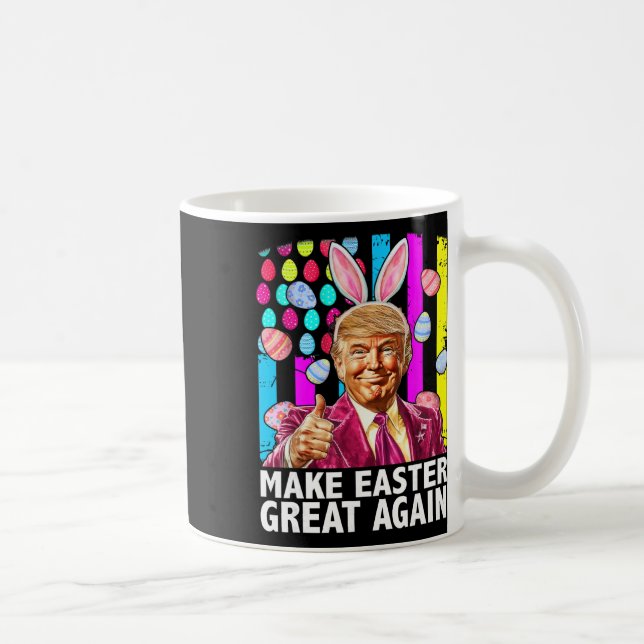 Make Easter Great Again Funny Trump Bunny Spring H Coffee Mug (Right)