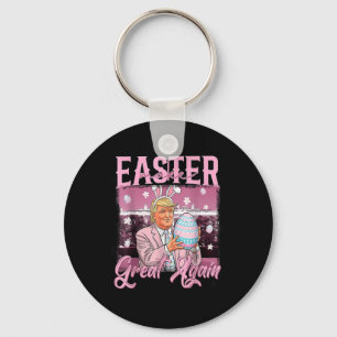 Make Easter Great Again Funny Trump Bunny Spring H Key Ring