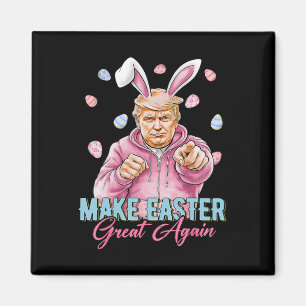 Make Easter Great Again Funny Trump Bunny Spring H Magnet