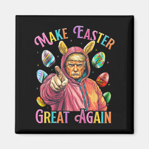Make Easter Great Again Funny Trump Bunny Spring H Magnet