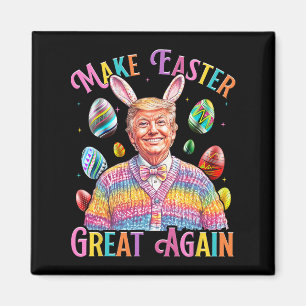 Make Easter Great Again Funny Trump Bunny Spring H Magnet