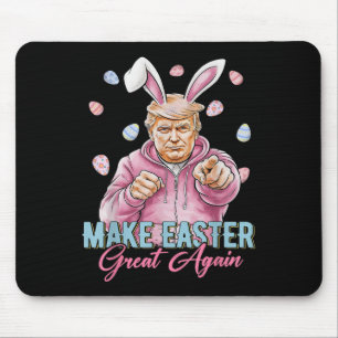 Make Easter Great Again Funny Trump Bunny Spring Mouse Pad