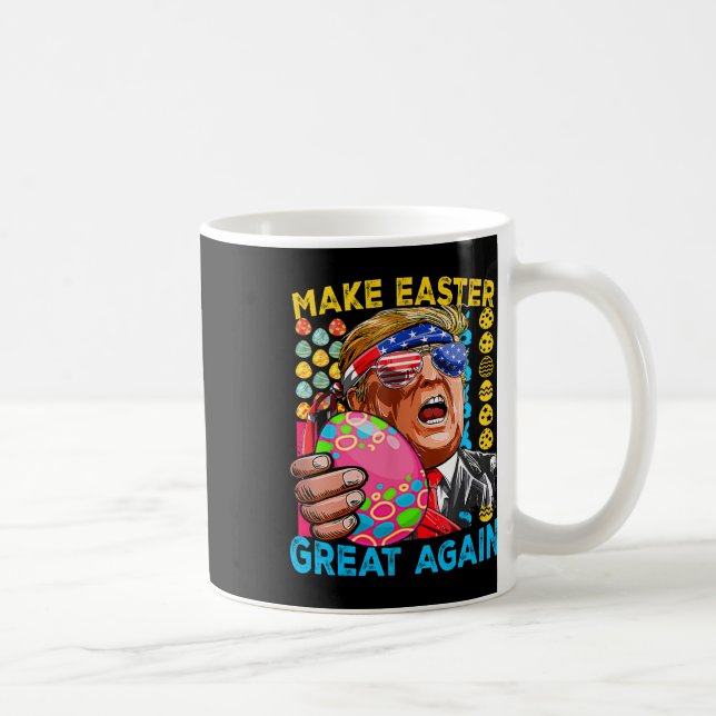 Make Easter Great Again Trump Bunny Flag  Coffee Mug (Right)