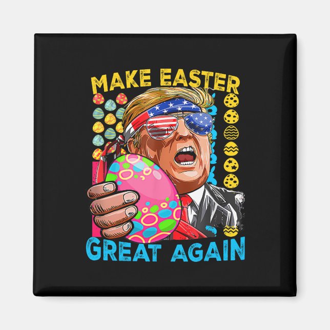 Make Easter Great Again Trump Bunny Flag  Magnet (Front)