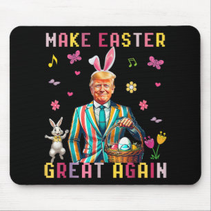 Make Easter Great Again Trump Funny Bunny  Mouse Pad