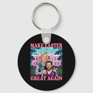 Make Easter Great Again Trump Vance Bunny Hunt 2 Key Ring
