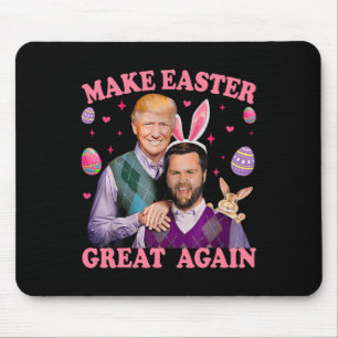 Make Easter Great Again Trump Vance Bunny Hunt  Mouse Pad