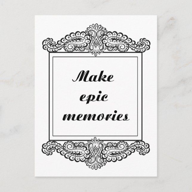 Make epic memories - Positive Quote´s Postcard (Front)