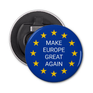 Make Europe Great Again EU flag paper magnetic Bottle Opener