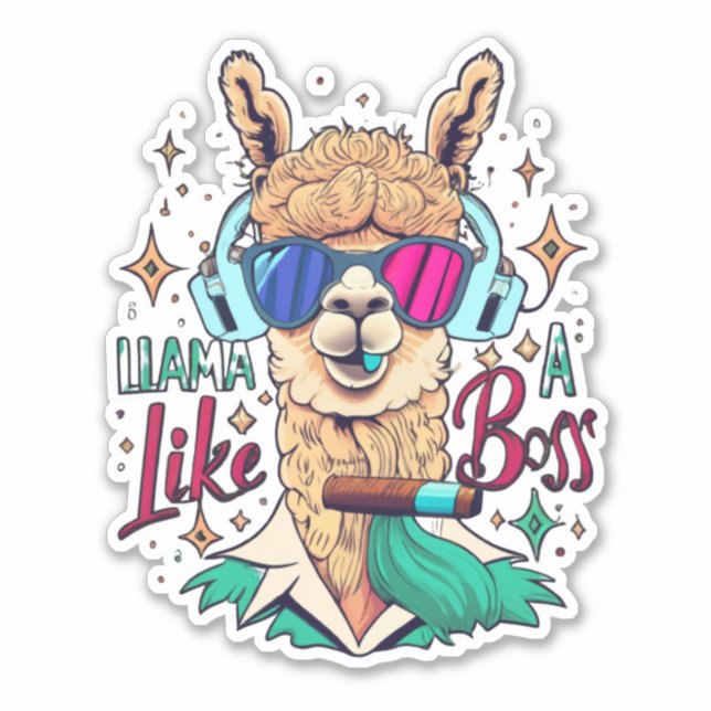 Make Every Day a Llama Party with Stickers (Front)