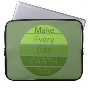 Make every day earth day laptop sleeve