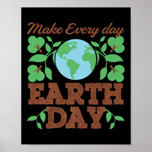 Make Every Day Earth Day Recycle Conservation  Poster