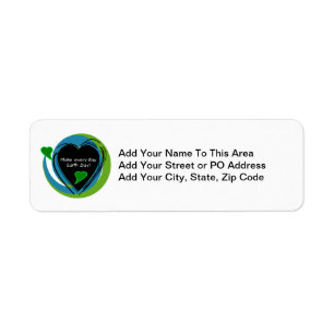 Make Every Day Earth Day Return Address Label