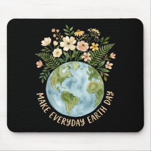 Make every day earth day shirt for women girls mouse pad