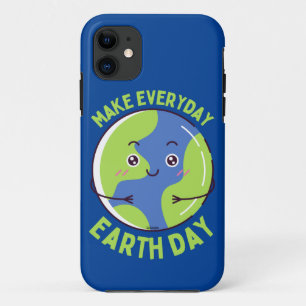 MAKE EVERY DAY EARTHDAY save the planet funny iPhone 11 Case