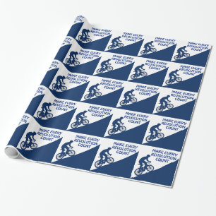 Make every revolution count wrapping paper