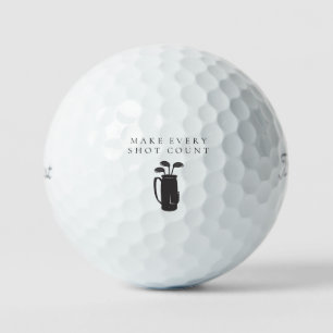 'Make Every Shot Count' Mindfulness, Motivational Golf Balls
