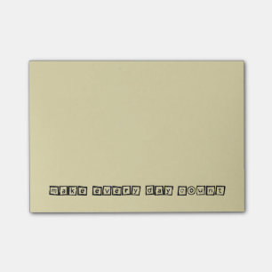 Make Everyday Count Inspirational Typography Post-it Notes