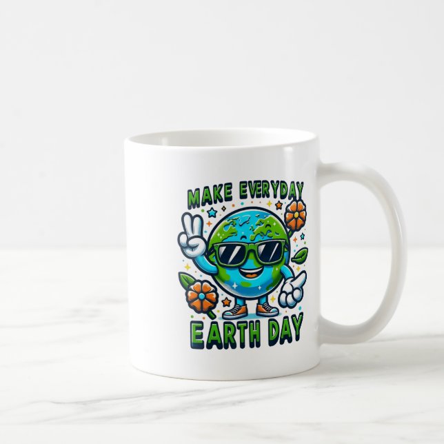 Make Everyday Earth Day Environmental Love Student Coffee Mug (Right)