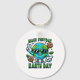 Make Everyday Earth Day Environmental Love Student Key Ring
