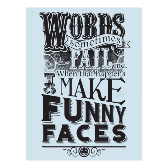 Make Faces Postcard