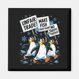 Make Fish Cheap Again! Funny Resist Penguin Magnet