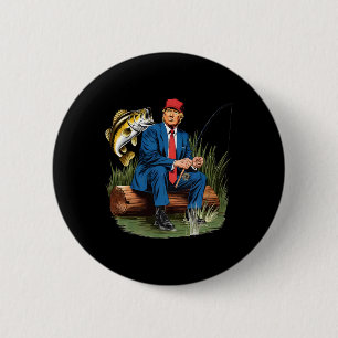 Make Fishing Great Again Funny Byb Fishing Humour  6 Cm Round Badge