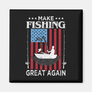 Make Fishing Great Again Trump Funny Fisherman Ang Magnet