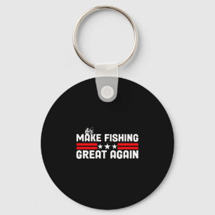 Make fishing great - usa fishing bass fisherman key ring