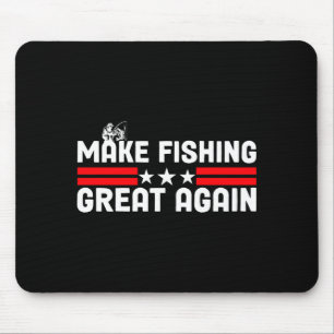Make fishing great - usa fishing bass fisherman mouse pad