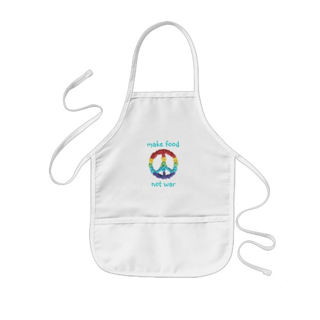 Make Food Not War children's apron (Front)