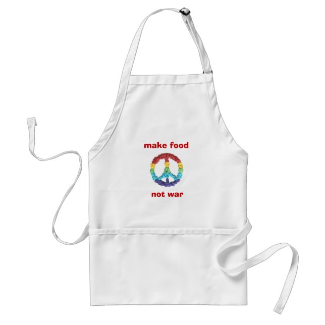 Make Food Not War unisex apron (Front)